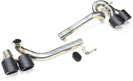 REIJAX Auto Auspuffrohr für BMW 5 Series E60 520i 525i Changed M5, Edelstahl Auto Auspuff Endrohr Endstück für Auspuff Auspuffblende Auspuff Schalldämpfer Auto Heckkehle Zubehör,A/Black