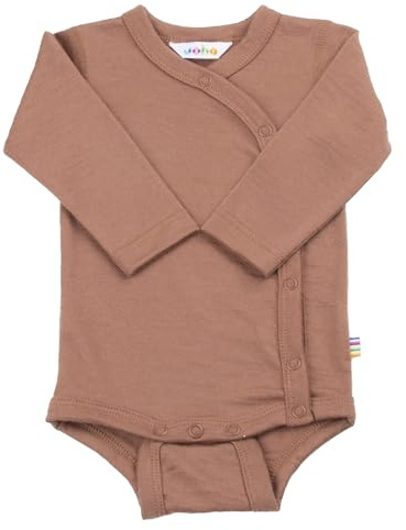 Joha Baby Mädchen Jungen Wickelbody Langarm Merino-Wolle, Größe:80, Farbe:rost