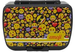 CyP Brands - Emoji, boîte à sandwich, boîte à sandwich, boîte à goûter, couleur noire, produit officiel