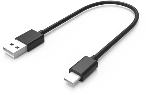 Toxaoii Cable de carga USB tipo C compatible con JBL Charge 5, Charge 4, Go 3, JBL Flip 6, Flip 5, Pulse 4, JR POP, altavoz inalámbrico JBL Endurance Peak (negro/25 cm)