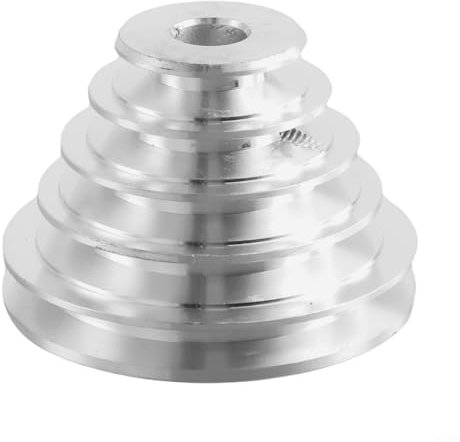 Zilimontt Aluminium-Pagoden-Riemenscheibe, 14 mm, 22 mm, 5-stufiges Getrieberad für Tischbohrmaschine, V-förmiger Zahnriemen, Motorwellen-Antrieb, hohe Qualität (14 mm)