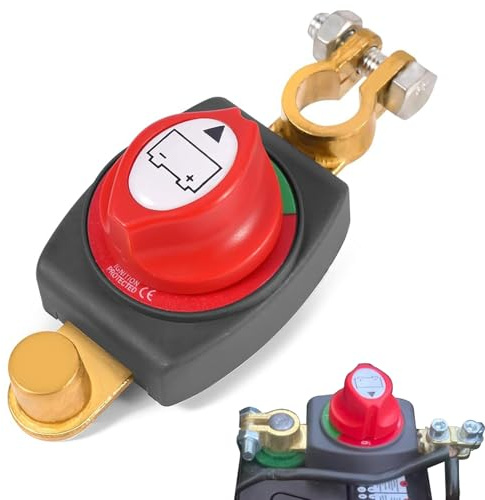 Bogoro 12–48 V batteriklippare, infälld batteribrytare, vattentät batterifrånkopplingsbrytare, 12 V vattentät batteriklippare, batterikretskoppare för bil, lastbil, båt, yacht