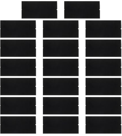 sourcing map 20pcs Vinyl Squeegee Fabric 4 Inch Pre-Cut Self-Adhesive Microfiber Replacement Felt for Squeegee Application Tool, Black