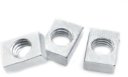 Vierkantmuttern, 5/10/50 Stück M3 M4 M5 M6 M8 Dünne rechteckige Muttern Verzinkter Vierkantmutter-Gleitblock aus Kohlenstoffstahl for Aluminiumprofilzubehör(M5x7x10x3 10pcs)(M3x12x24x2.5 10pcs)