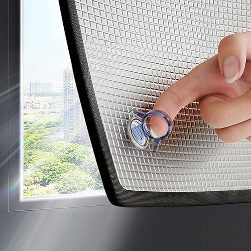 Générique Film de Protection Solaire Anti Regard,Film Fenetre Anti Chaleur Occultant Totalement,Film Aluminisé Isolante,Film Opaque Anti-UV,Film Réfléchissant pour Toit Ouvrant,9.0 mm(70x90 cm)