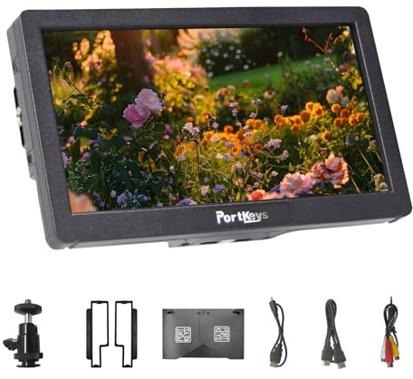 Portkeys HD7H Moniteur Caméra 7 Pouces Écran 1000 Nits Matte Display avec Pare-Soleil, Entrée 4K HDMI, pour Appareils Photo Reflex et Hybrides