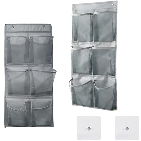 Wenrou 2 Stück Schuhaufbewahrung Hängend Platzsparend, Shoe Storage Organizer mit Haken, Schuhorganizer Camping, Multifunktionaler Organizer Über der Tür für Schuhe, für Wohnmobil Schuh Aufbewahrung