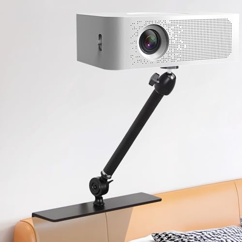 Projektorhållare för säng och soffa – fast stativlängd 30 cm, säng-soff-projektorhållare, kompatibel med XGIMI, Nebulosa, VANKYO, Epson och mer