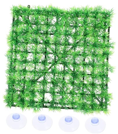 Artificial Aquarium Grass Pad Green Plastic Mat Realistic Model Decor