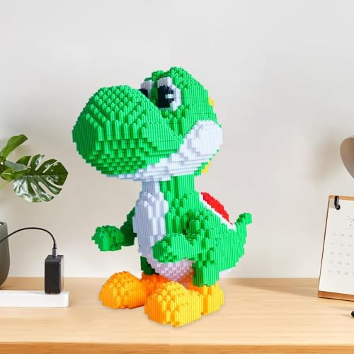 WDKXCN Mini Bausteine Dinosaur, 3700 Block Klassischer Cartoon Micro Bausteine, Kunststoffteilchen Micro Dinosaur Building Blocks Set, 3D-Modell Klemmbausteine Tiere, Building Blöcke Erwachsene