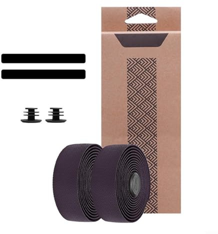 Opatiny Cinta de manillar de bicicleta de carretera, cinta antideslizante de poliuretano EVA para bicicletas, envoltura de manillar de 215 cm para comodidad de ciclismo y absorción de impactos (morado