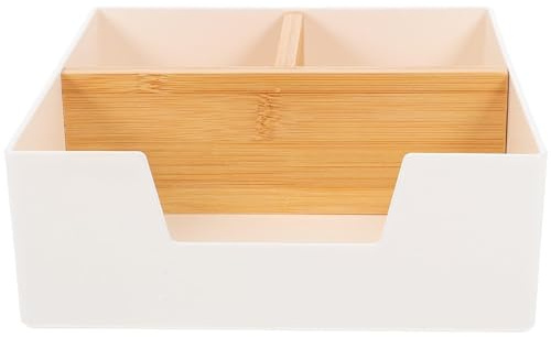 Gadpiparty Caja Organizadora Blanca para Bolsitas de Té Soporte Compacto para Estación de Café y Bolsas de Azúcar Compartimentos para Oficina y Hogar Organizador Funcional Reutilizable
