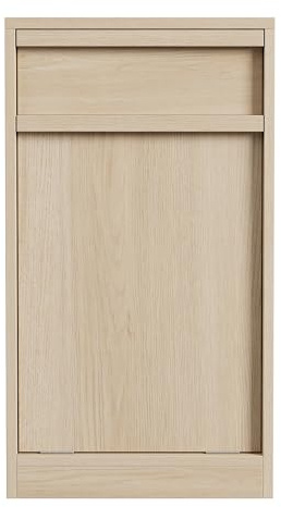 IdealHouse Meuble Cache-Poubelle en Bois Moderne – Armoire basculante 10 gallons – Protection Contre Les Animaux, Multifonction avec Rangement et Panier à Linge – Cuisine, Salle à Manger, Salon –