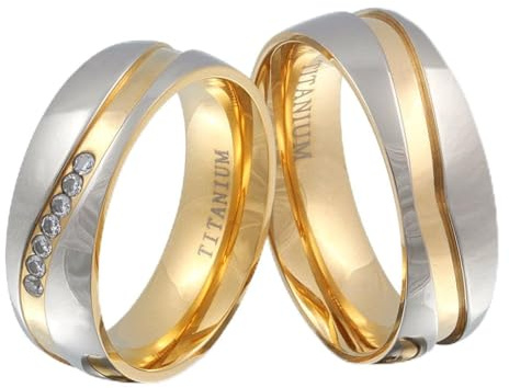 Juwelier Schönschmied Titanringe Partnerringe Trauringe - inkl. WUNSCHGRAVUR - Titan Zirkonia T11HD - mit AMAZON KONFIGURATOR direkt online gestalten !