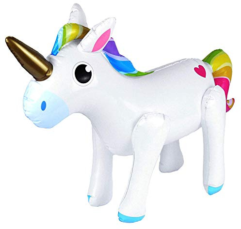 Henbrandt Inflatable Unicorn 53cm x 35cm Blow Up Unicorn Inflatable Toys Magical Rainbow Unicorn Party Decorations Pool Party Photo Booth Props Fancy Dress Accessory