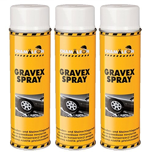 Chamäleon UNTERBODENSCHUTZ UBS 6 x 500ml SPRAY WEIß ANTI GRAVEX SCHUTZ UNTERBODEN