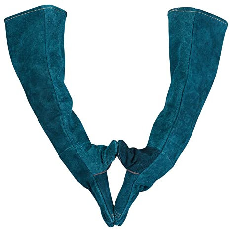 AOWPFVV Handschuhe für den Umgang mit Tieren, 60 cm/ 23,6 Zoll Anti-Biss Arbeitshandschuhe zum Schweißen, Pflegen, Umgang mit Hund/Katze/Vogel/Schlange/Papagei/Eidechse/Reptilien