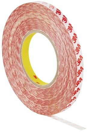 3M Doppelseitiges Klebeband GPT-020F, Transparent, 12 mm x 50 m, 0.2 mm
