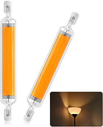 R7s LED 118mm Dimmbar 20W,R7s LED Lampe,Cob LED Glühbirne R7s Kein Flackern und 2700k-3000k Warmweiß LED Leuchtmittel R7s 118mm Ersatz 160W R7S Halogenlampe, 360° Abstrahlwinkel 2er Pack,220V/240V AC