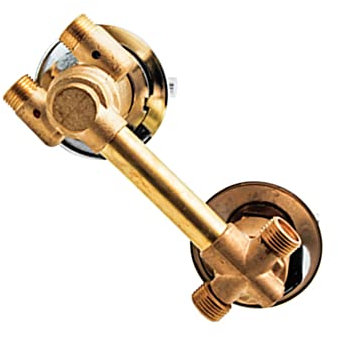 2/3/4/5 Voies Mitigeur Douche Laiton Amélioré Robinets Thermostatiques G1/2 Filetage Inverseur Contrôle Cabine Mitigeur, Cartouche Laiton, Double Poignée épaissie (2 sorties 12,5 cm)