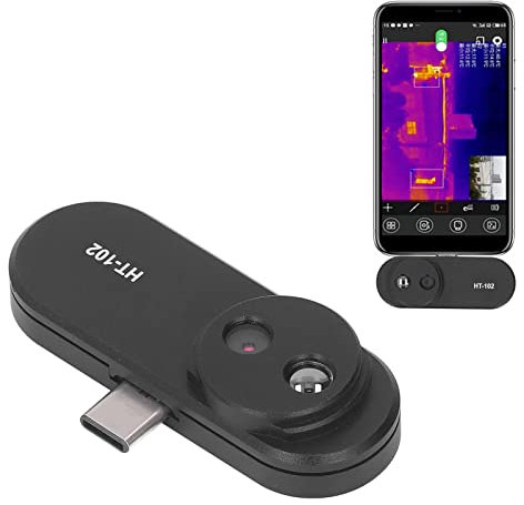 SEAFRONT Thermal Imaging Telecamera a Infrarossi Black Plug and Play Termocamera Portatile per Cellulare con Connettore Integrato Regolabile per la Misurazione della Temperatura