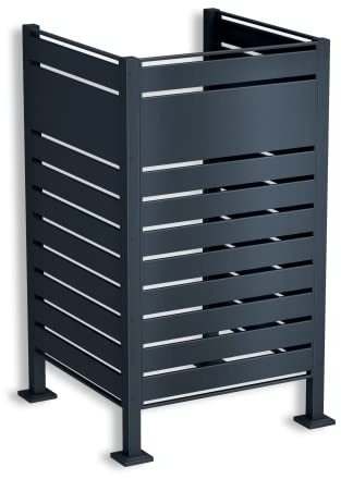 Metzler® Mülltonnenzaun mit Sichtschutz und modularem Design in Anthrazit RAL 7016 – wetterfest, robust und pflegeleicht – für 120l/240l Tonnen – 10 Jahre Ersatzteilverfügbarkeit