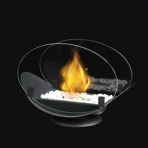 Fiérza Tischkamin XL, Tischfeuer Komplettset, Bioethanol Kamin für Indoor & Outdoor, Unendliche Brenndauer, Balkon Wohnung Deko, Erstellen Romantische Ambiente (Platte)