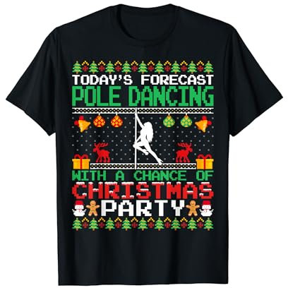 Pole Dancing Christmas Party Pole Dancer Dance Christmas T-Shirt