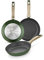 MONIX Amazonia | Set 3 sartenes 18-22-26 cm aluminio forjado, antiadherente reforzado con titanio sin PFOA, Apta para todo tipo de cocinas incluida inducción