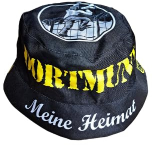 Wallitschek Fischerhut Dortmund (hochwertige Qualität), Fanhut, Sonnenhut, Anglerhut, Mütze, Bucket hat, Fussball