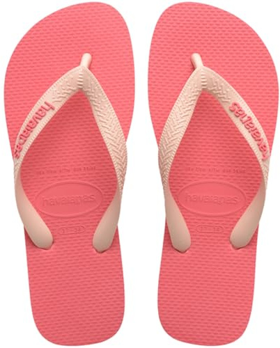 Havaianas - Top Logo Pop Up, Infradito Comode, Eleganti E Versatili, Basate Sul Modello Top, Strisce Con Logo Appariscente, Suola Antiscivolo, Unisex Adulti, Pink Porcelain, 35/36 EU