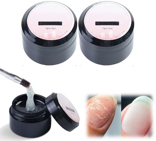 Nail Repair Protection Gel, Nail Repair Kit for Split Natural Nail, Instant Cracked Nail Repair Gel, Easy Quick Fix for Home Use & Salon Use (2)