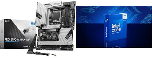 MSI PRO Z790-A MAX WIFI Motherboard ATX - Supports Intel 12th & 13th Gen Core Processors + Intel® Core™ i7-14700K Desktop Processor 20 cores