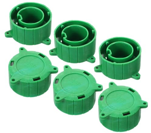 Zerodeko 6pcs 13 Pin Trailer Connector Caps Green, 13p Alignment Protective Covers for and Utility Trailer Socket, Electrical Plug Dustproof Parking Caps
