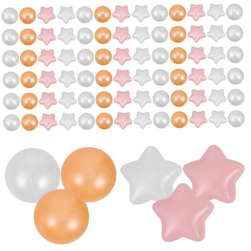 IMIKEYA Wasserfeste Bällebad Bälle 100 Stück Runde Plastik Bälle Weiche Kunststoff Partybälle Für Kleinkinder Spielbälle Für Indoor Laufställe Und Planschbecken
