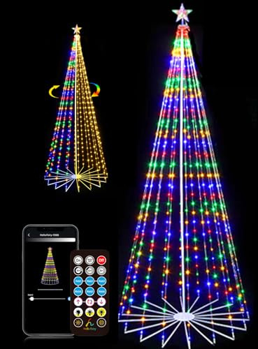 Bseanpol 1.8M 252LEDS Outdoor Christmas Tree Lights