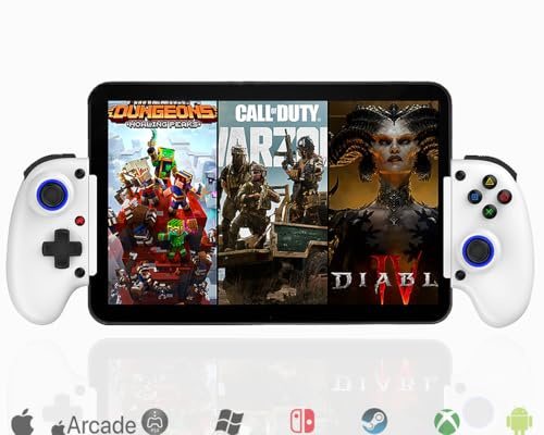 Megadream Mobile Phone Controller For iPhone/Android/Tablet/iPad/Switch, Play COD, Roblox, Xbox Cloud Playstation Bluetooth Mobile Gaming Controller iPhone 16 15 14 Samsung Gamer Gifts Accessories