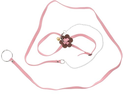 HOODANCOS Schildkröten Zuggeschirr Verstellbar Leichtes Atmungsaktives Material Pink Klein Haustier Spazierleine für Reptilien und Terrarientiere