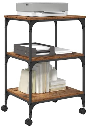 vidaXL Soporte para Impresora Madera Envejecida 50 x 41 x 75 cm