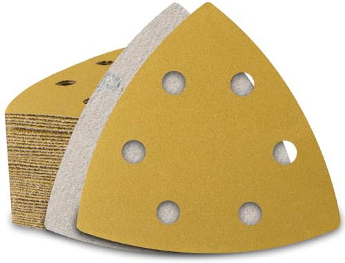 PMIQSA 60 Piezas Triángulo De Lijado Delta 93 x 93 x 93mm 6 Agujeros