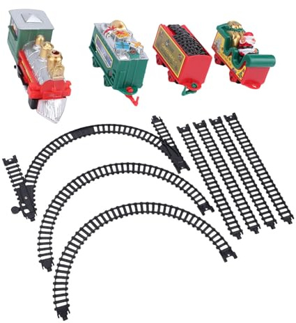 Fockety Elektrische Eisenbahn, batteriebetriebenes Eisenbahn Spielset mit Schienen, Spielzeug Eisenbahn für Kleinkinder, Modelleisenbahn für Jungen und Mädchen
