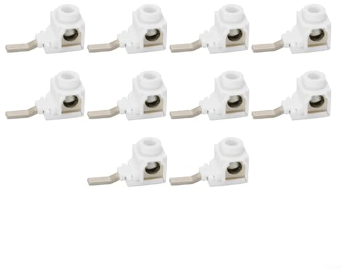 Kalokairi Connettore per morsettiera per barra collettrice, terminale per montaggio su guida DIN, 63 A, 25 mm², collegamento interruttore automatico per scatola di distribuzione, 10 pezzi blocco