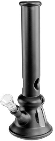 bong-discount Wasserpfeife, Zylinder-Bong, Glasbong | 30 cm | schwarz | robustes BOROSILIKATGLAS