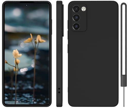ORDA für Samsung Galaxy S20 FE Hülle Silikon Case, Hanyhülle für Samsung S20 FE 5G Case Ultra Dünn mit Microfiber, Kameraschutz und Bildschirmschutz,Hülle für Galaxy S20 FE 6.5'' Matt-Schwarz