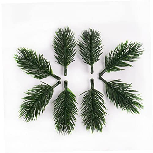 TOSSPER 10 Stücke Künstliche Kiefer Nadel Gefälschte Pflanze Zweig Geschenkbox Verpackung Blumenstrauß Weihnachtsbaum Dekoration Zubehör