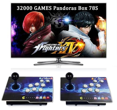 RegiisJoy 20000 in 1 Arcade-Spielkonsole Pandora Box 40S, Retro-Spielmaschine für PC & Projektor & TV, 2-4 Spieler, 3D-Spiele, Suchen/Verbergen/Speichern/Laden/Pausieren, 1280X720, Separate Konsole