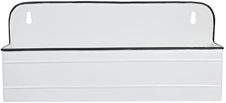 Strömshaga Wandkorb Aufbewahrung Pflanzenhalter Olle weiß lang L 35 x B 9 x H 16 cm