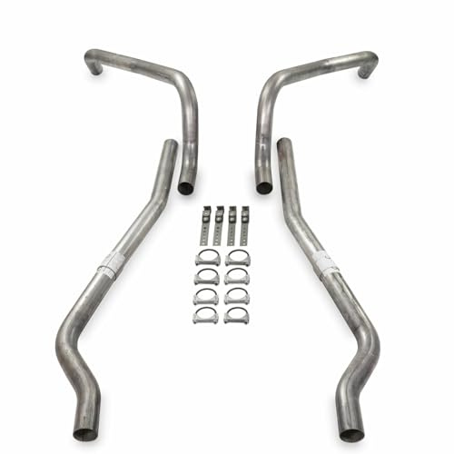 Truck Exhaust Kits 2.5 Dual Exhaust Kit with No Muffler Rear Exit Fits Chevy II Fits Nova 62 to 67