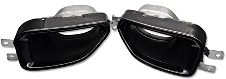 ANTWAX Auspuffblende 1 Paar Auto-Auspuffspitze 304 Edelstahl Quadratisches Auspuffrohr Für BMW Für G20 Für G21 320i 330i 340i 3 Schalldämpferspitzen Endrohr (Farbe : Schwarz)