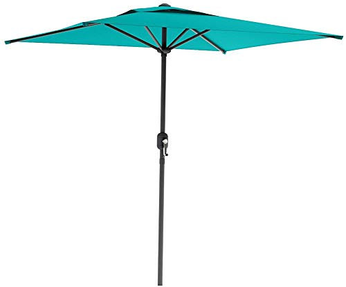 Garden Umbrella Parasol 2.0M 6.6 Ft Sturdy Straight Uv 50 Sun Umbrella Parasol, Rectangular Garden Cantilever Sun Shade Tilting Canopy Easy To Open For Outdoor Garden Terrace Patio Hanging S